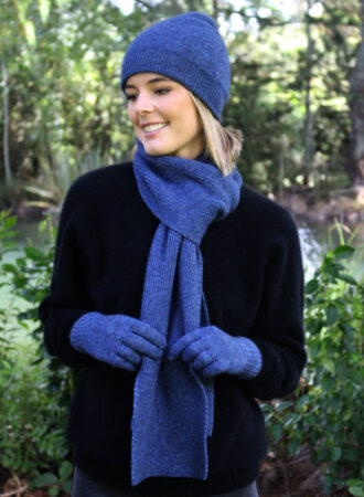 Possum & Merino Gloves Royal Blue