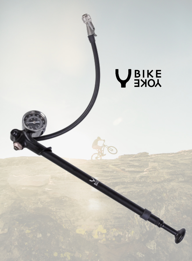 BikeYoke Shock Pump Max 500psi (2 Stage Valve) No Air Loss! Sports