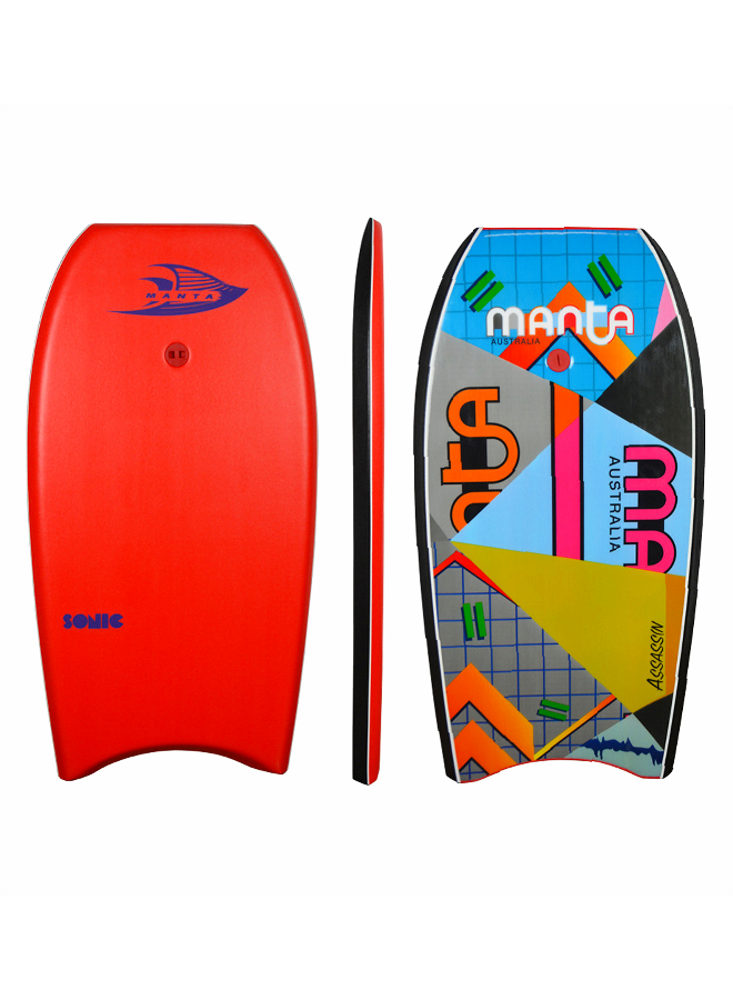 Manta Sonic 42" Bodyboard with Leash Sports Outdoors